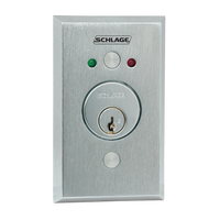 Locknetics 653-1415-L2 DPDT Maintained DPDT Momentary Single Gang Key Switch with LEDs