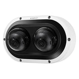Hanwha PNM-12082RVD/KEX Series x 6MP Outdoor IR Multi-Directional Dome IP Camera, 3.54-6.69mm Motorized Varifocal Lens, White, TAA Compliant