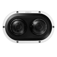 Hanwha PNM-C12083RVD/KEX 2x6MP AI Outdoor IR Vandal Dome IP Camera with 3.54-6.69 mm Lens, TAA Compliant, White