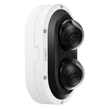 Hanwha PNM-C12083RVD/KEX 2x6MP AI Outdoor IR Vandal Dome IP Camera with 3.54-6.69 mm Lens, TAA Compliant, White