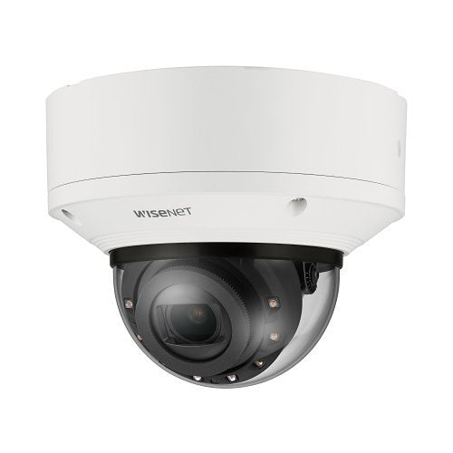 Hanwha XND-8083RV X-Series 6MP Vandal IR IP Dome Camera, 4.4-9.3mm Varifocal Lens, White
