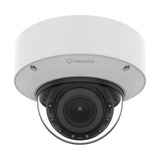 Hanwha XNV-A8084R5MP WN9 AI Outdoor Vandal Dome IP Camera, 131.2' (40m) IR Range, 2.8x Zoom Ratio, 3.3-9.3mm Motorized Varifocal Lens