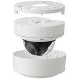 Hanwha XNV-C6083R Series 2MP Outdoor IR Vandal Dome IP Camera, 2.8-12mm Motorized Varifocal Lens, White