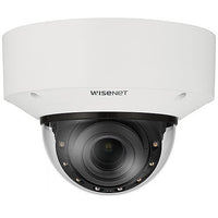 Hanwha XNV-C7083R Series 4MP Outdoor IR Vandal Dome IP Camera, 2.8-12mm Motorized Varifocal Lens, White