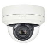 Hanwha XNV-6120R/KME Series 2MP Vandal Resistant IR Dome IP Camera, 12x Optical Zoom Lens, Ivory, TAA Compliant