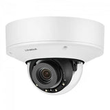 Hanwha XNV-8082R/KAP Series 6MP Outdoor IR Vandal Dome IP Camera, 2.8-8.4mm Motorized Varifocal Lens, White, TAA Compliant
