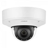 Hanwha XNV-8082R/KAP Series 6MP Outdoor IR Vandal Dome IP Camera, 2.8-8.4mm Motorized Varifocal Lens, White, TAA Compliant