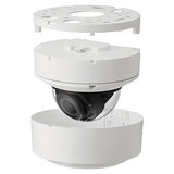 Hanwha XNV-C9083R/KEX Series 4K Outdoor IR Vandal Dome IP Camera, 4.4 9.3mm Lens, White, TAA Compliant