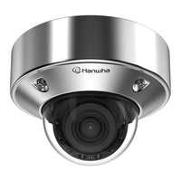 Hanwha XNV-A9084RS 8MP AI IR Vandal Dome IP Camera, 4.4-9.3mm Lens, 50m IR Length, Stainless Steel