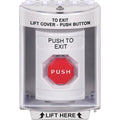 STI SS2378PX-EN Indoor/Outdoor Surface Pneumatic, Illuminated, Stopper Station with Push to Exit, White