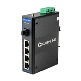 Cleerline SSF-1x4POE-RUGGED 1 x SFP to 4 x RJ45 Industrial Gigabit Switch with PoE+