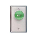 SDC 432CU 430 Series Small Mushroom Button Switch, Momentary, SPST-NC, Green Button, 630 Finish