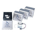 SDC 482S-CBCKIT Wireless Push Plate Kit, Includes (4) 482A4U Plates, (4) 480-SSB Surface Boxes, (4) 400W1-433 Transmitters, (1) 400RC433 Receiver