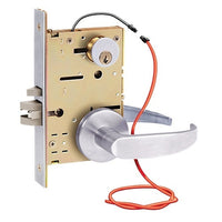 SDC Z7832RQE 7800 Pro Series Solenoid Controlled Mortise Lock, Locked Both Sides, Failsecure, Eclipse Rose, Right Hand, 626 Dull Chrome