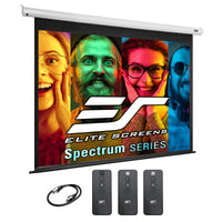 Elite Screens ELECTRIC100V2 Spectrum Series 100" Electric Motorized Projection Screen, RC1, White