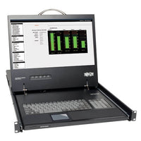 Eaton Tripp Lite B021-000-19 1U Rack-Mount Console with Rackmountable in 19" System Rack (1U), from 27" to 42" Deep, Connects to PS/2 or USB Server or KVM Switch, Supports Resolutions up to 1366x768