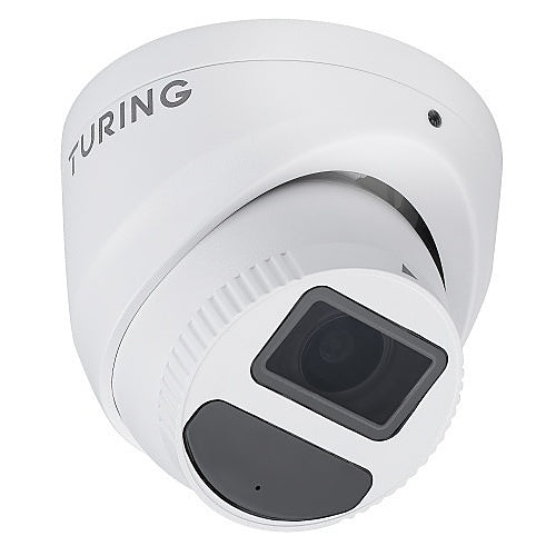 Turing Video EVD5ZT256-1Y 5MP EDGE Cloud Turret Camera with TV-CORE1Y License, 256Gb Onboard Storage, 2.7-13.5mm Lens, White