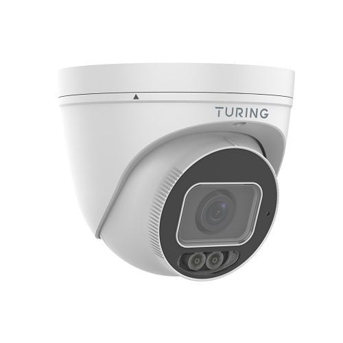 Turing Video TP-MED8M28C SMART 8MP VibrantView Full Color Turret IP Camera, 2.8mm Fixed Lens, White