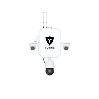 Turing Video SS-KG1-360-2T SkyShield 360 Outdoor System, Includes (2) 4MP Turret Cameras, (1) 4MP PTZ Camera, and (3) 3-Year Core AI Licenses