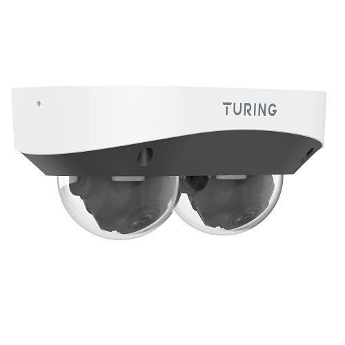 Turing Video TP-X2D4M28-1Y Smart Series 4MP Dual Dome Camera with Two Separate Camera Modules Combined and 1-Year TV-CORE License