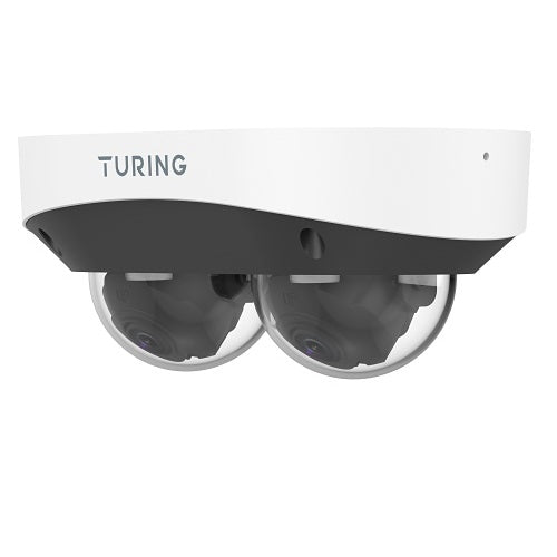 Turing Video TP-X2D4M28-1Y Smart Series 4MP Dual Dome Camera with Two Separate Camera Modules Combined and 1-Year TV-CORE License