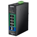 TRENDnet TI-PG103i 10-Port Industrial Gigabit L2 Managed PoE+ DIN-Rail Switch, 24-57V
