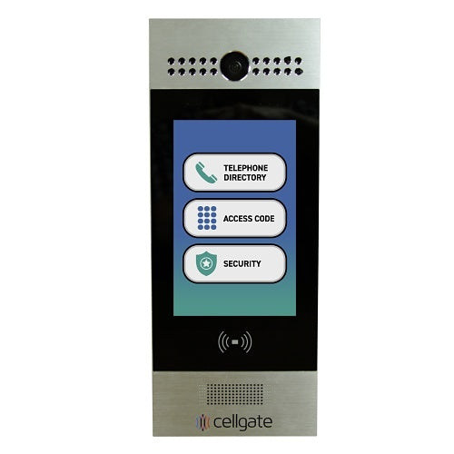 Cellgate AA1MSE-VZN Watchman W461 VZN Telephone Entry with Live Streaming Video for Multi-Family or Commercial Applications, 7.5" Color Display, Surface-Mount