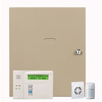 Honeywell Home V128BPT-K102 VISTA Light Commercial Burglary Alarm 128-Zones and 8-Partitions, 2x Custom Alpha Keypad, 2x Wired PIR Motion Detector and 1x 2-Tone Siren Kit