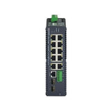 Vigitron Vi30210U Maxii Net Series Hardened Managed 12-Port Industrial PoE Ring Switch, 90W IEEE 802.3bt, 490W Budget