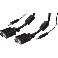 Vanco VGAA-50X 50' S-VGA with Audio Cable, 3.5mm Stereo Plug
