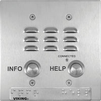 Viking E-1600-22-IPEWP Two Button Double Gang Box Mount VoIP Emergency Phone with Built-In Dialer and Digital Voice Announcer