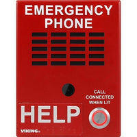 Viking X-1605 IP Emergency Phone with HD Video, SIP and ONVIF Compliant, Red