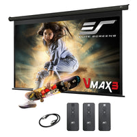 Elite Screens VMAX150UWH3 VMAX 3 Series Enhanced Electric Motorized Projector Screen for Commercial and Home Theater Applications