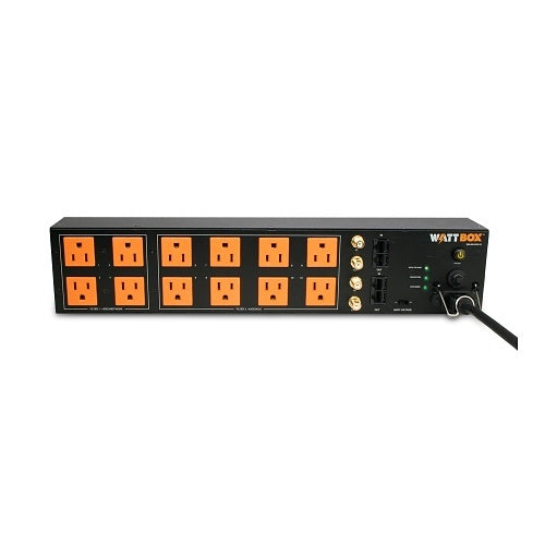 WattBox WB-400-VCE-12 Power Conditioner with Safe Voltage, Coax and Ethernet Protection, 12-Outlet