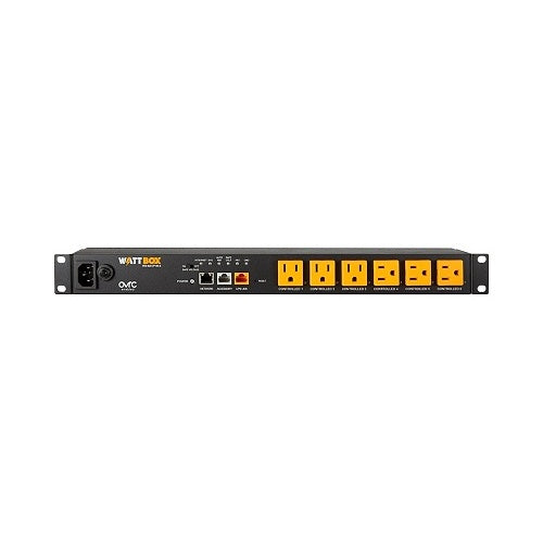 WattBox WB-800-IPVM-6 800 Series IP Surge Protector, 6-Individually Controlled and Amp, Metered Outlets