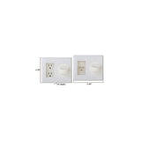 WattBox WB-PowerFlex-S-WHT PowerFlex with Duplex Wall Plate and Silicon A/V Pass Through Kit, White