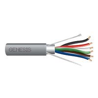 Genesis 22160309 18/6 Stranded Shielded Cable, Riser, CMR, FT4, 250' (76.2 m) x 4 Reels, Gray