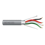 Genesis 22221009 16/4 Stranded Shielded Cable, Riser, CMR, FT4, 1000' (304.8 m) Reel, Gray