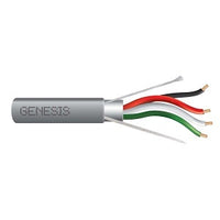 Genesis 22221009 16/4 Stranded Shielded Cable, Riser, CMR, FT4, 1000' (304.8 m) Reel, Gray
