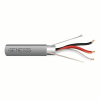 Genesis 22281009 18/3 Stranded Shielded Cable, Riser, CMR, FT4, 1000' (304.8 m) Reel, Gray