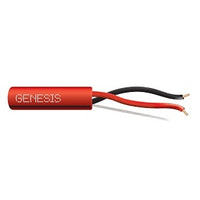 Genesis 4511104K 16/2 Solid Unshielded Fire Alarm Cable, Plenum, FPLP, 1000' (304.8 m) Reel, Red w/ Black Stripe