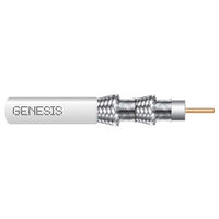 Genesis 50076101 RG6 CCS 75 Ohm Coaxial with Quad-Shield Cable, General Purpose, CATV, 500' (152.4 m) Reel-in-a-Box, White