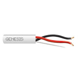 Genesis 52545001 12/2 Stranded Unshielded Speaker Cable, Riser, CMR, FT4, 500' (152.4 m) Reel, White