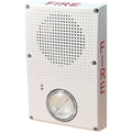 Edwards Signaling WG4WF-HVMC Genesis WG4 Series 24VDC Horn Strobe, FIRE Marking, Clear Lens, White