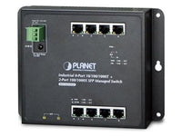 PLANET WGS-4215-8T2S Industrial 8-Port Gigabit + 2-Port 100/1000X SFP Wall-Mount Managed Switch