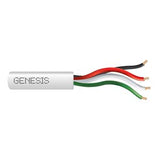 Genesis 21041101 22/4 Stranded Unshielded Cable, Riser, CMR, FT4, 1000' (304.8 m) Pull Box, White