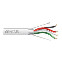 Genesis 32150312 18/4 Stranded Shielded Cable, Plenum, CMP, FT6, 250' (76.2 m) x 4 Reels, Natural