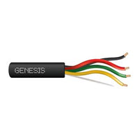 Genesis 41521008 16/4 Stranded Unshielded Fire Alarm Cable, Direct Burial, FPL, CL3, 1000' (304.8 m) Reel, Black