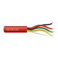 Genesis 43145004 14/4 Solid Unshielded Fire Alarm Cable, Riser, FPLR, 500' (152.4 m) Reel, Red