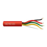 Genesis 43145004 14/4 Solid Unshielded Fire Alarm Cable, Riser, FPLR, 500' (152.4 m) Reel, Red